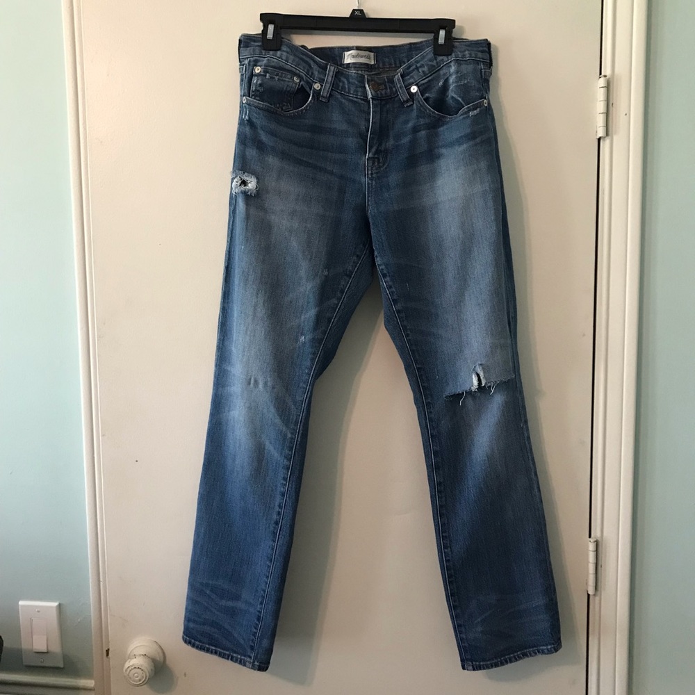 Madewell distressed boyjean jeans